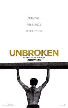 A young broken in spirit person holds a huge metallic beam. The film's slogan is above him, and the film's title and release above the beam. The billing is at the two sides of the poster.