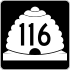 State Route 116 marker