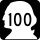 State Route 100 marker