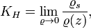 K_H = \lim_{\varrho\rightarrow 0} \frac{\varrho_s}{\varrho(z)},