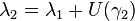 \lambda _2 = \lambda _1 + U(\gamma _2 ) \,