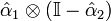\hat{\alpha}_1 \otimes (\mathbb{I} - \hat{\alpha}_2)