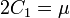 2C_1 = \mu\,