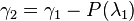 \gamma _2 = \gamma _1 - P(\lambda _1 ) \,