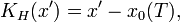 K_H(x') = x' - x_0(T),