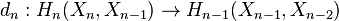 d_{n}: {H_{n}}(X_{n},X_{n - 1}) \to {H_{n - 1}}(X_{n - 1},X_{n - 2})